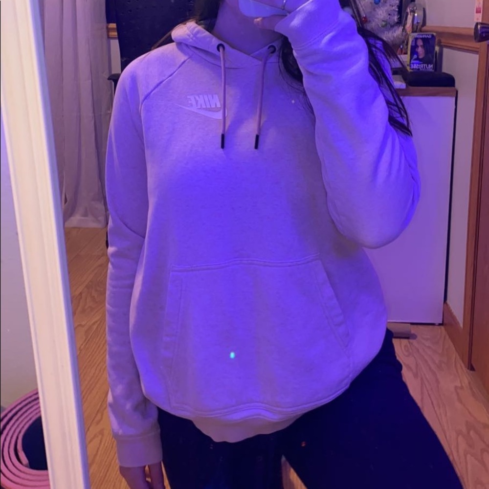 baby pink women’s nike sweatshirt